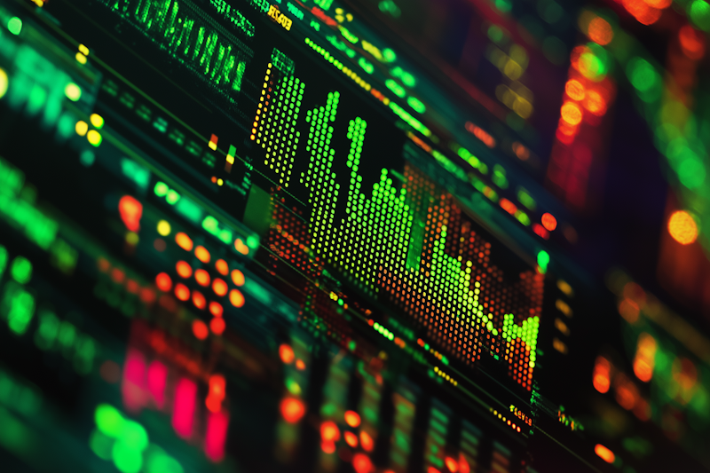 Graphiques de croissance d'investissement et portefeuille
